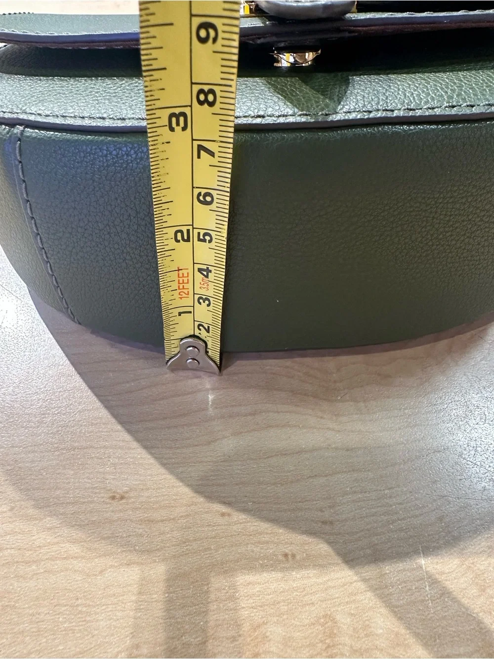 Fossil Olive Green Crossbody Saddle Bag with Brown Card Case